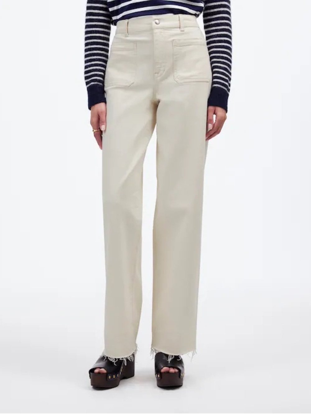 Madewell The Emmett Wide-Leg Full Length Jean Patch Pocket Edition Size 26